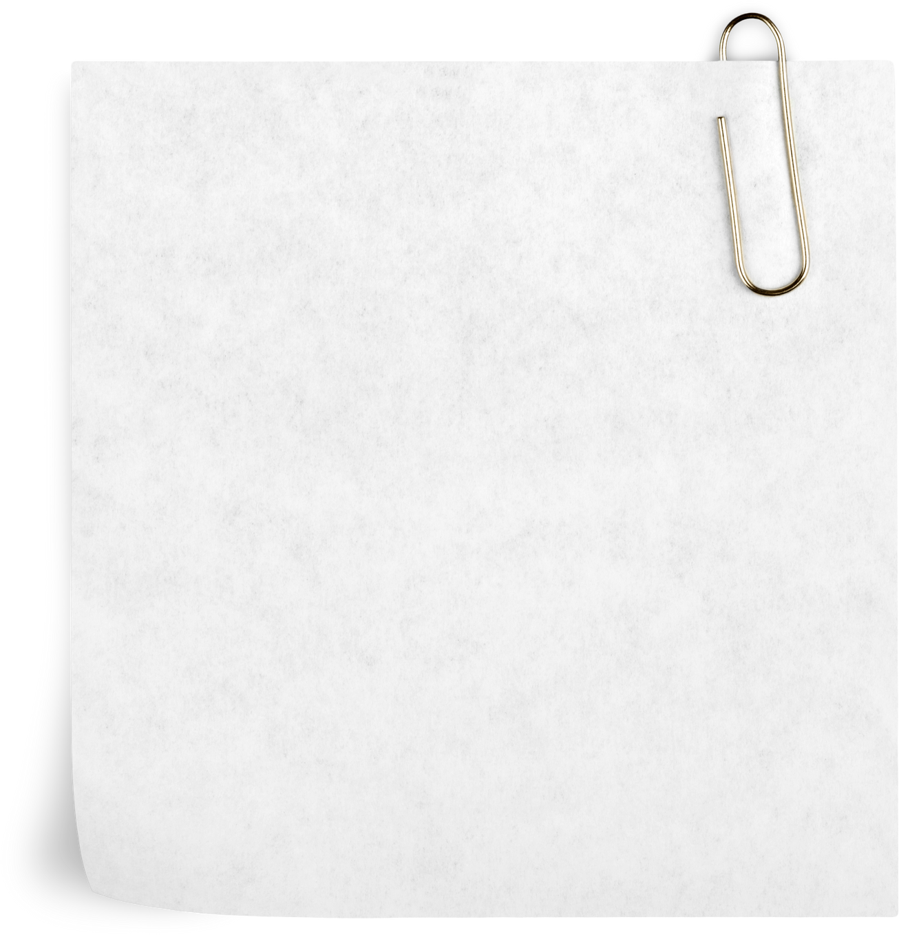 Blank Note Paper with Paper Clip